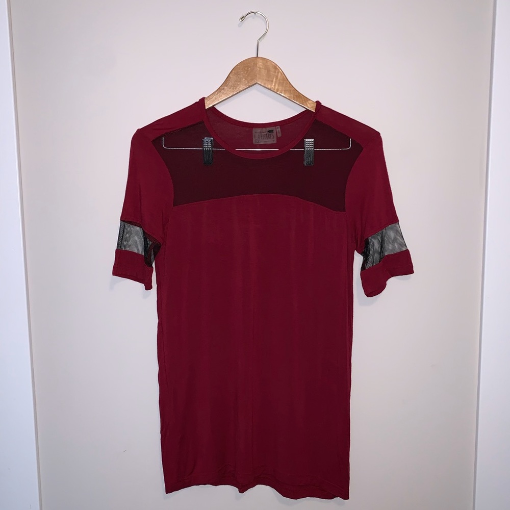3/$15 ***** LA Hearts Mesh Top